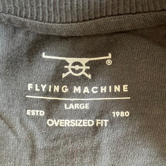 Flying Machine men’s blue to black fade Men's cotton short sleeve Tee - Picture 6 of 10